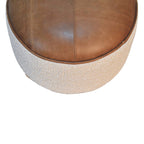 Cream Bouclé Buffalo Footstool