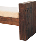 Reclaimed Bouclé Bench