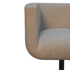 Cream Bouclé Swivel Chair
