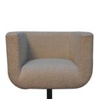 Cream Bouclé Swivel Chair