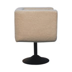 Cream Bouclé Swivel Chair