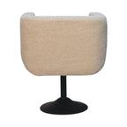 Cream Bouclé Swivel Chair