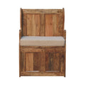 Cream Bouclé Mini Monks Bench
