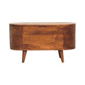 Chestnut Rounded Lid-Up Blanket Box
