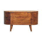 Chestnut Rounded Lid-Up Blanket Box