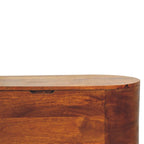 Chestnut Rounded Lid-Up Blanket Box