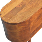 Chestnut Rounded Lid-Up Blanket Box