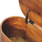Chestnut Rounded Lid-Up Blanket Box
