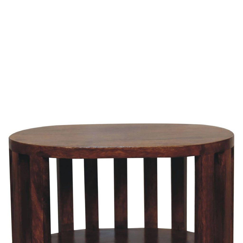 Ariella Double Shelf Chestnut Bedside