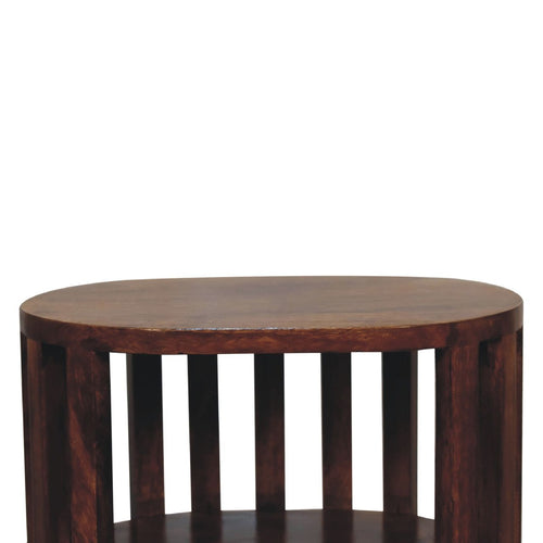 Ariella Double Shelf Chestnut Bedside