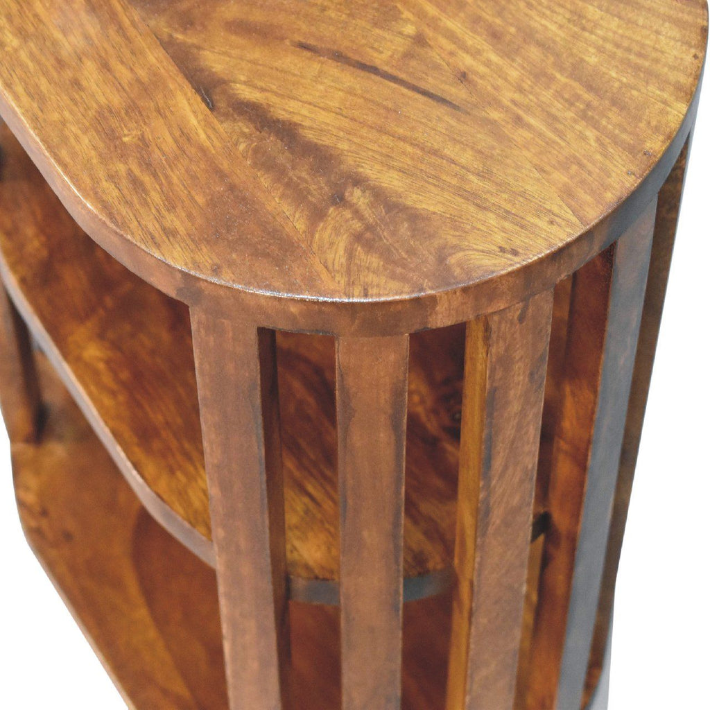 Ariella Double Shelf Chestnut Bedside