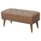 Multi Tweed Buffalo Pipe Bench