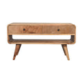 Reverse Curve Oak-Tone Media Unit