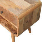 Reverse Curve Oak-Tone Media Unit