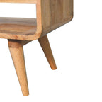 Reverse Curve Oak-Tone Media Unit