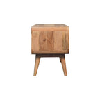 Reverse Curve Oak-Tone Media Unit