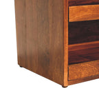 Buffalo Hide Pull-Out Chestnut Shoe Storage Bench
