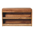 Buffalo Hide Oak-Tone Shoe Storage Bench