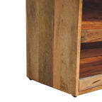 Buffalo Hide Oak-Tone Shoe Storage Bench