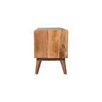 Oak-Tone Bench with Tan Leather Seatpad