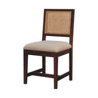 Cream Bouclé Rattan Chair