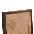 Cream Bouclé Rattan Chair