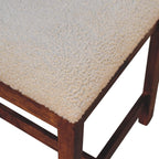 Cream Bouclé Rattan Chair
