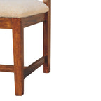 Cream Bouclé Rattan Chair