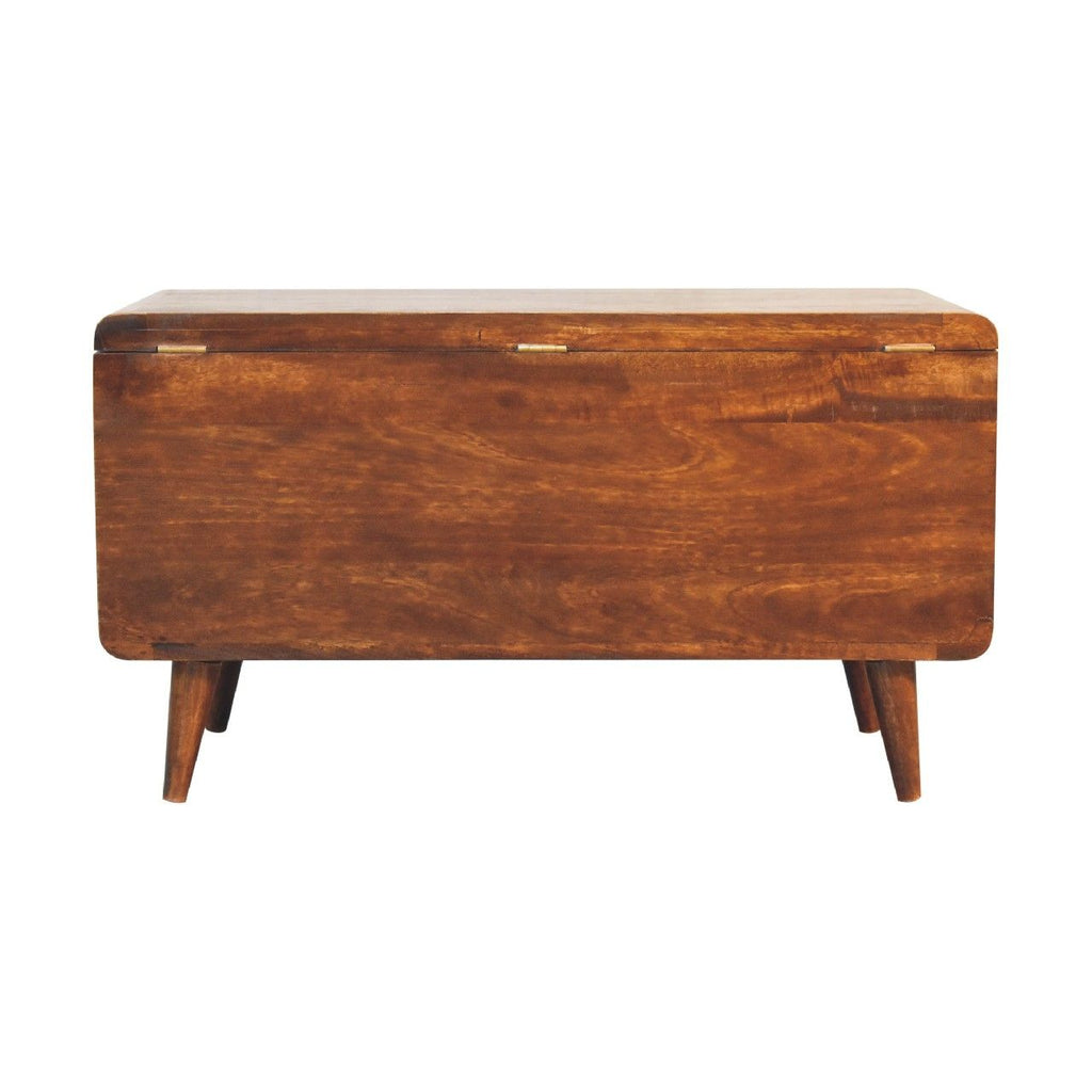 Curved Chestnut Blanket Box