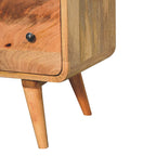Large Curved Oak-Tone Chest