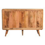 Large Curved Oak-Tone Chest