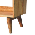 Oak-Tone Nordic Storage Bench with Mud Linen