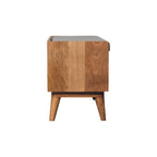 Oak-Tone Nordic Storage Bench with Mud Linen