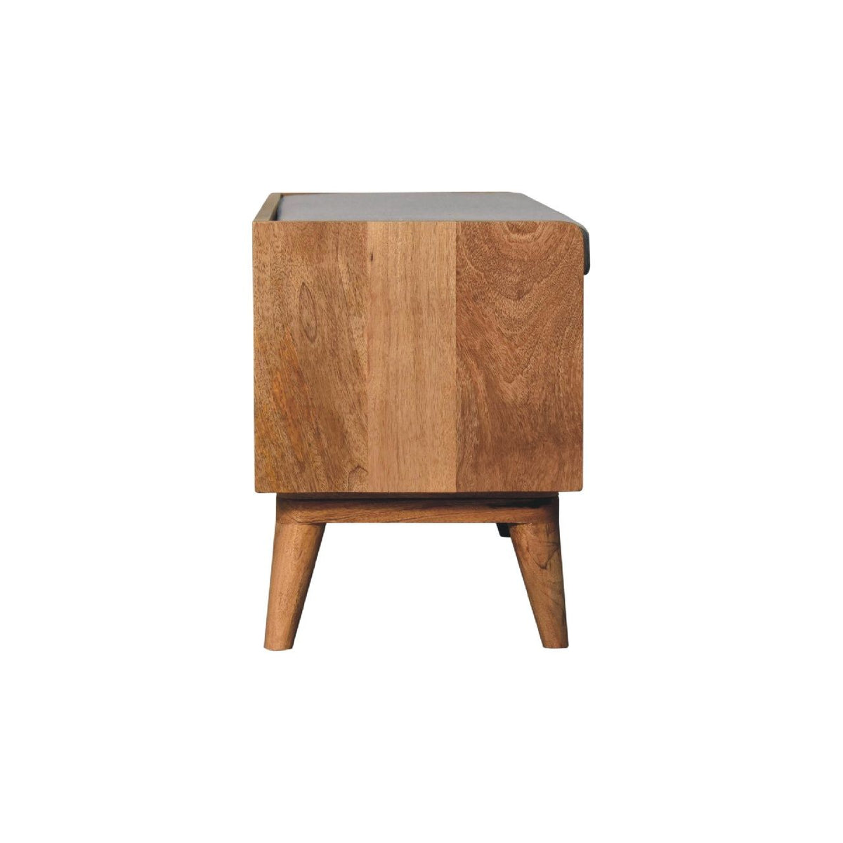 Oak-ish Nordic Storage Bench With Mud Linen