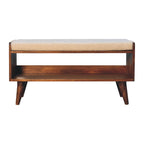 Bouclé Nordic Storage Bench