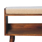 Bouclé Nordic Storage Bench