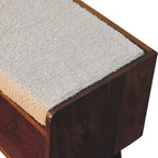 Bouclé Nordic Storage Bench