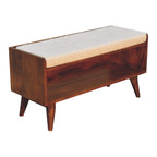 Bouclé Nordic Storage Bench