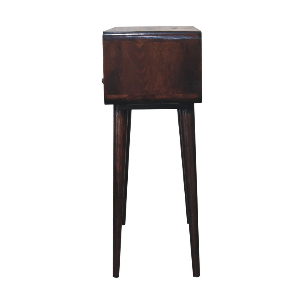 Curved Walnut Console Table