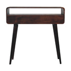 Curved Walnut Console Table