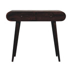 Walnut Curved Edge Console Table
