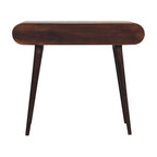 Walnut Curved Edge Console Table
