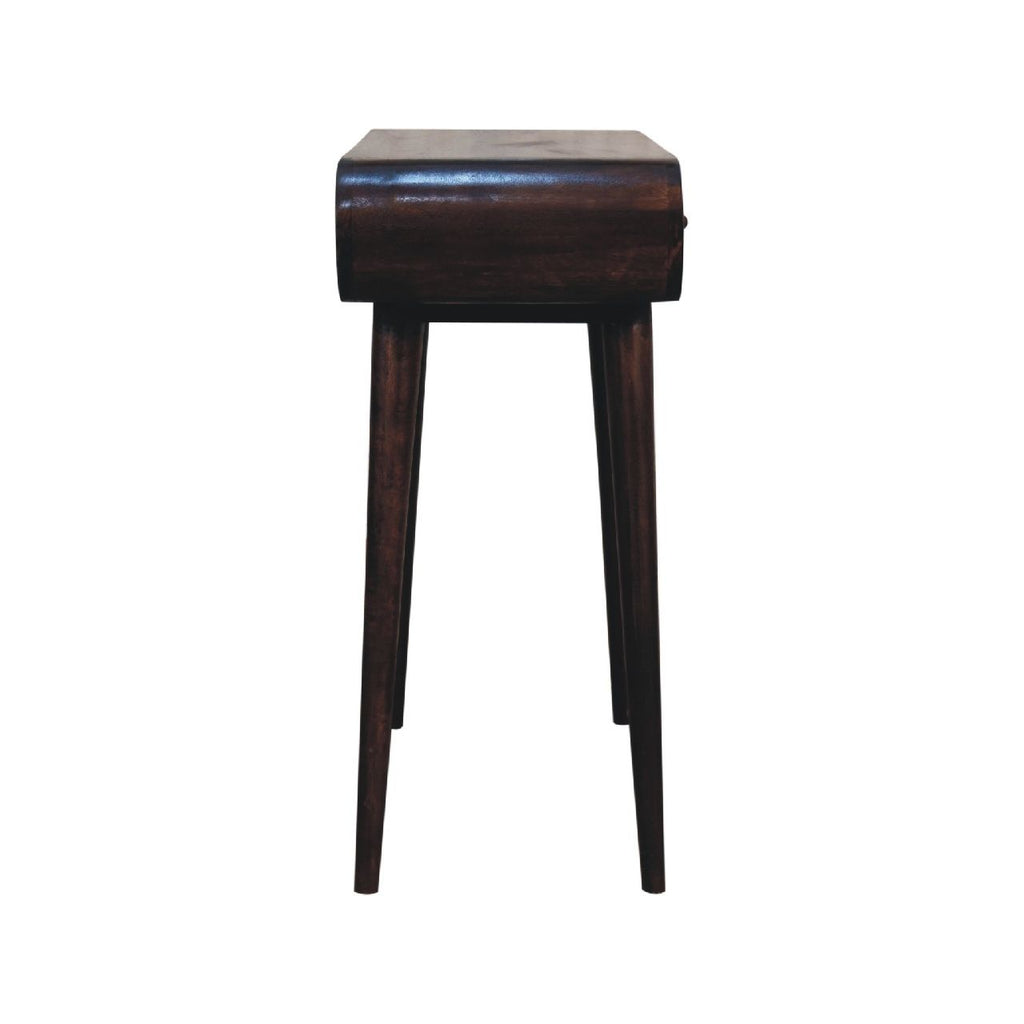 Walnut Curved Edge Console Table