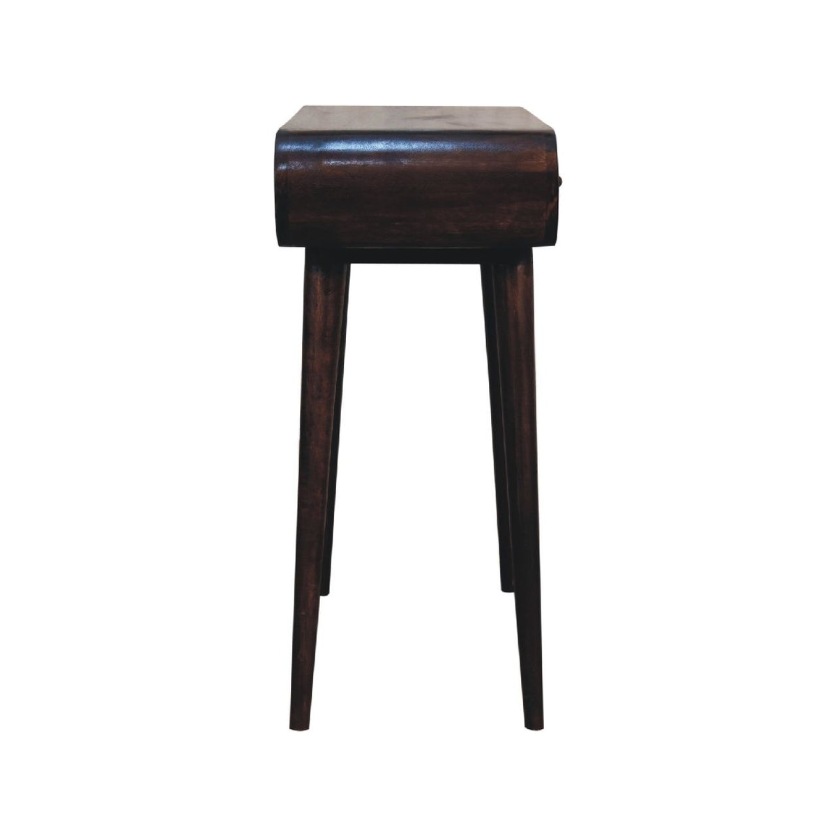Walnut Curved Edge Console Table