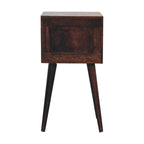 Mini 2 Drawer Walnut Bedside