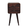 Mini Walnut Curved Bedside