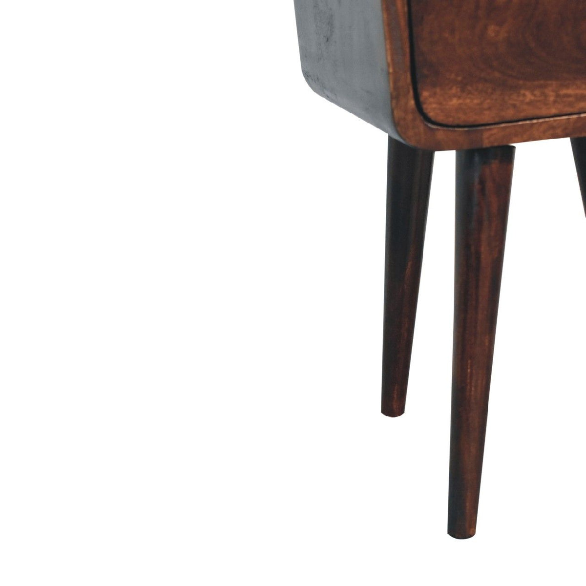 Mini Walnut Curved Bedside