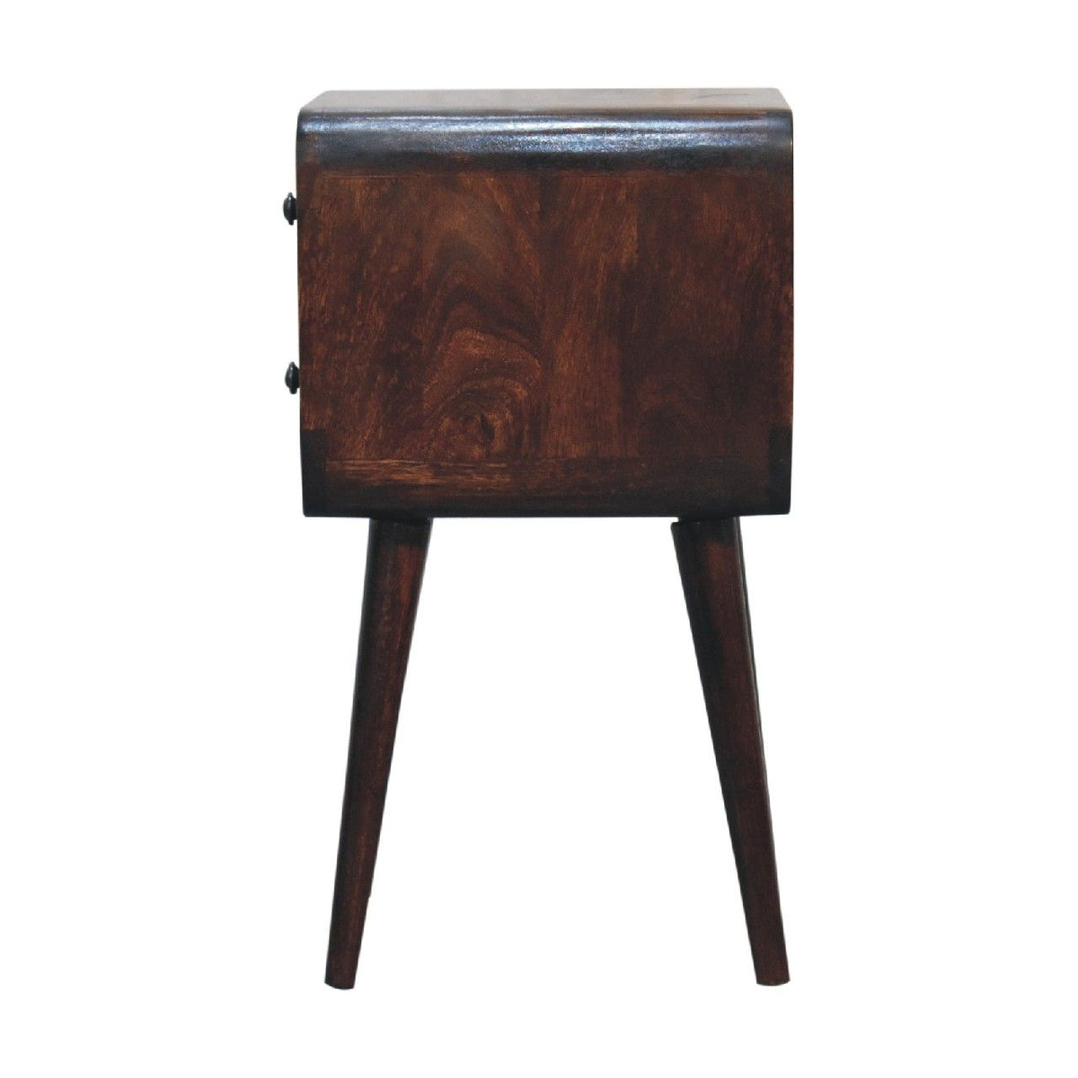 Mini Walnut Curved Bedside