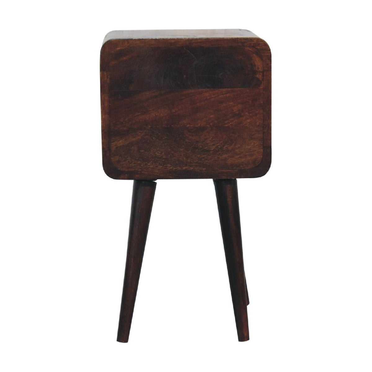 Mini Walnut Curved Bedside