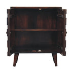 Mini Pineapple Carved Walnut Cabinet